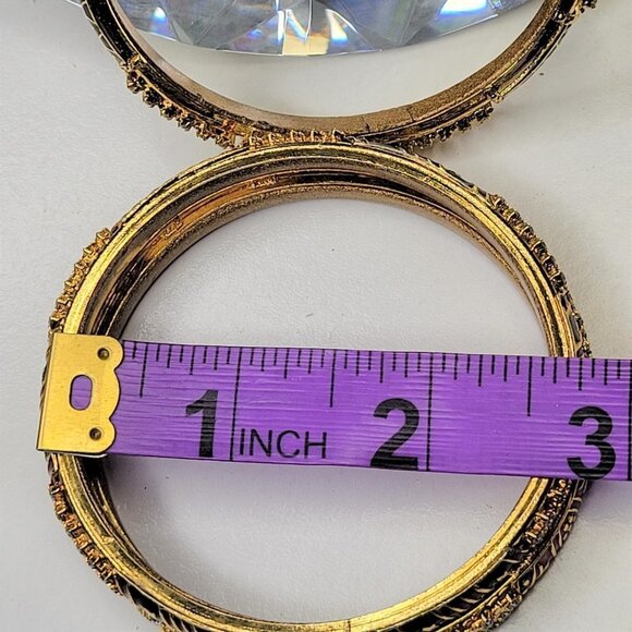 Pearls and Crystal Rhinestones Fashion Bangles Set of Ten - Picture 10 of 13